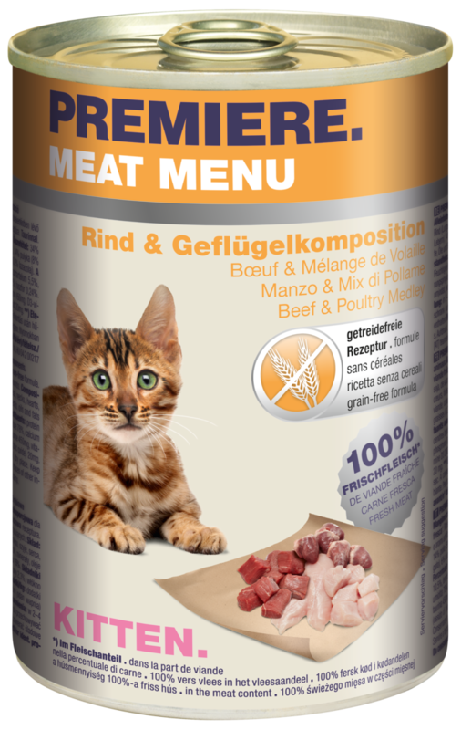 PREMIERE Nassfutter PREMIERE Meat Menu Kitten Rind & Geflügelkomposition 24x400 g