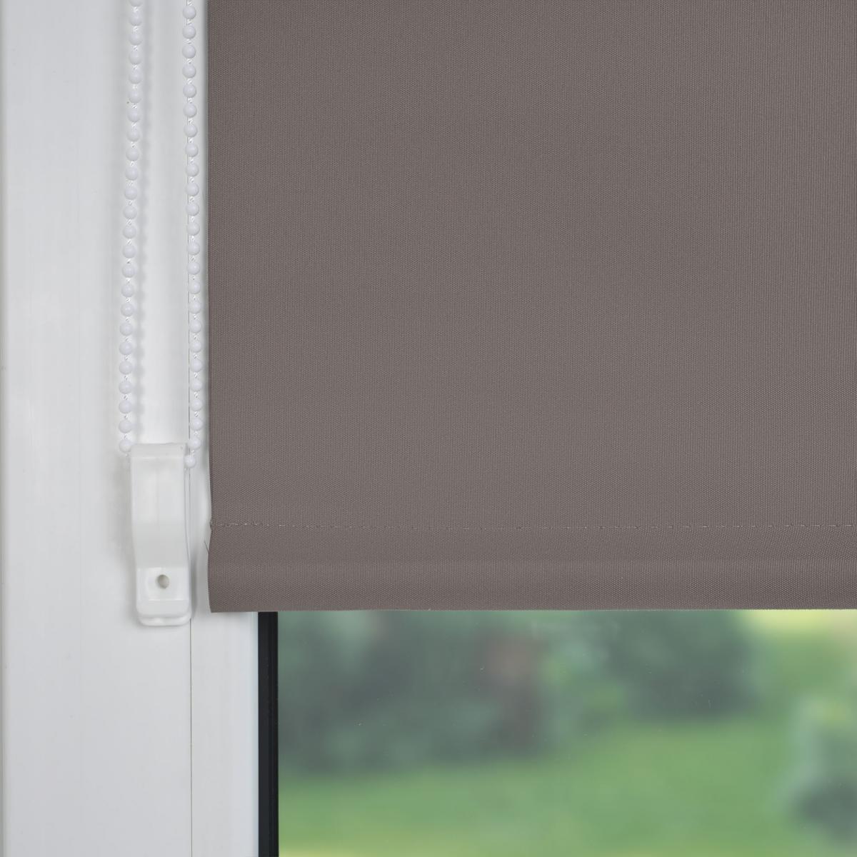 Bella Casa Klemmfix Rollo verspannt, Sichtschutz, thermobeschichtet, verdunkelnd, stone, 90 cm x 150 cm (B x H)