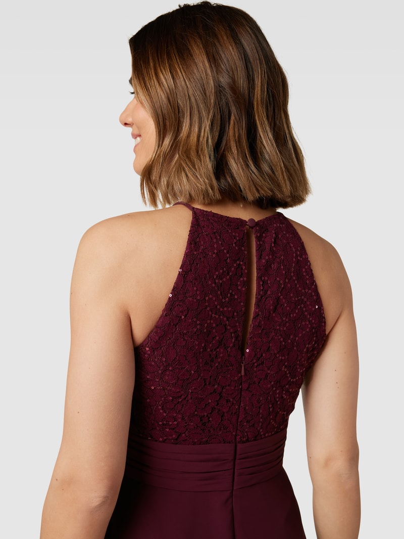 Cocktailkleid mit Baumwoll-Anteil in bordeaux rot
