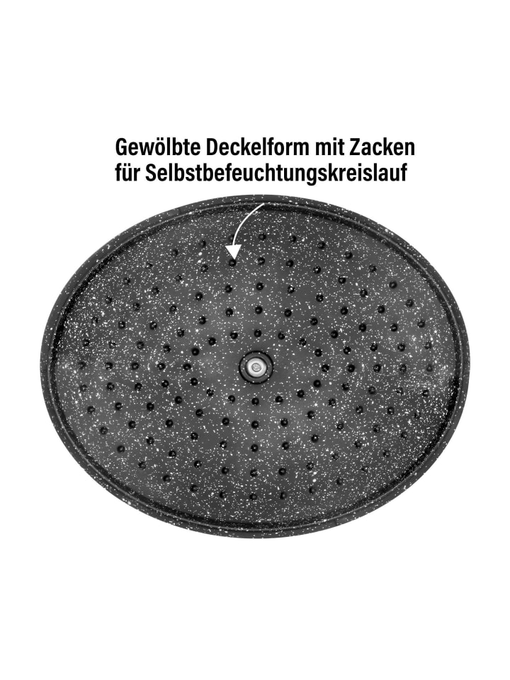 Stoneline Cocotte Bräter Oval 32x25 cm | mit Deckel in Rot günstig kaufen Ø 32 cm