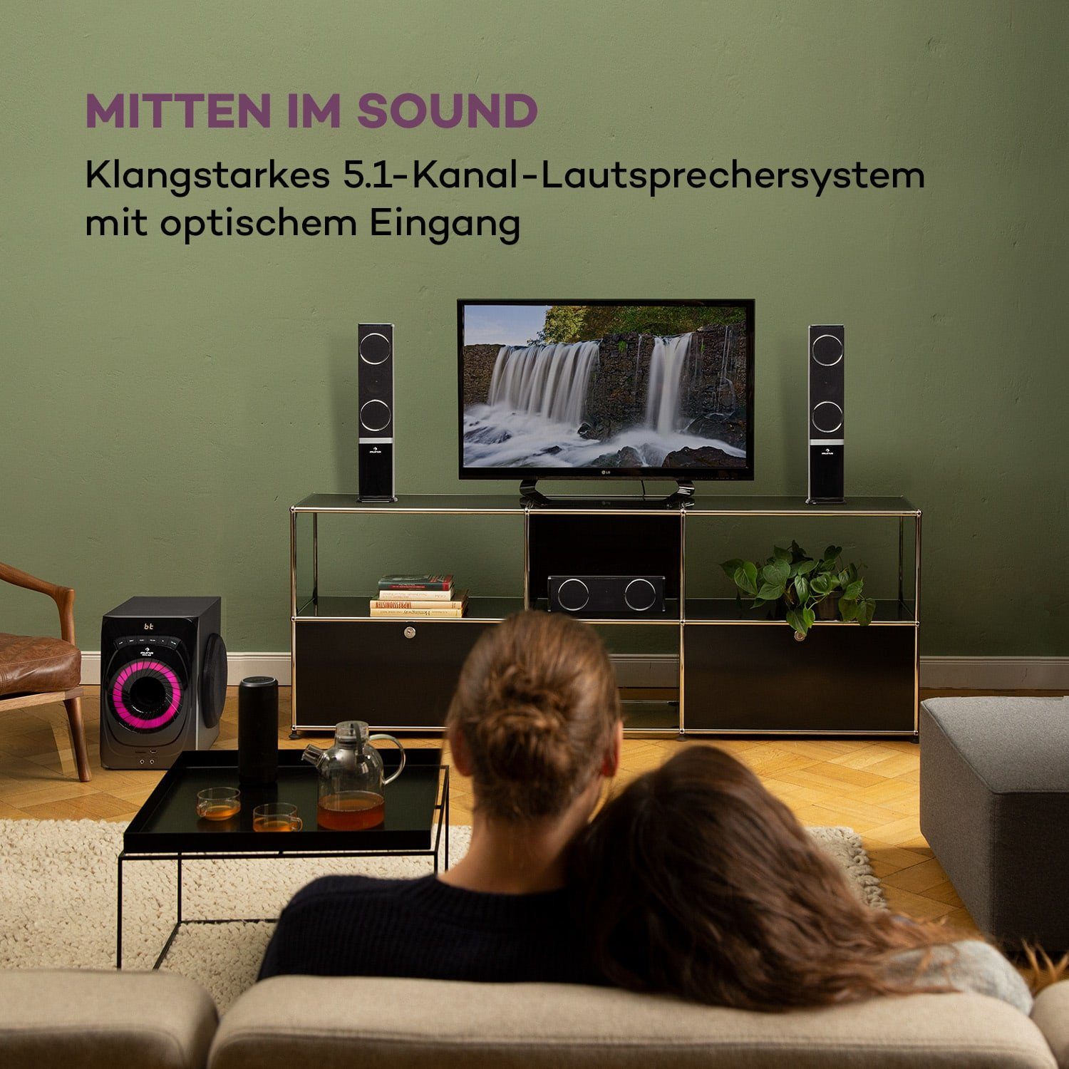 Auna Areal 825 5.1 Lautsprecher System (Bluetooth, 100 W)