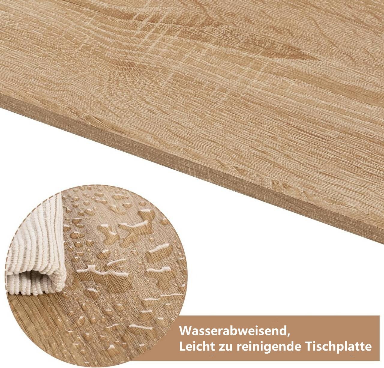 Woltu Bartisch (1-St), mit 3 Regalfächern, aus Holzwerkstoff 91x49x91 cm