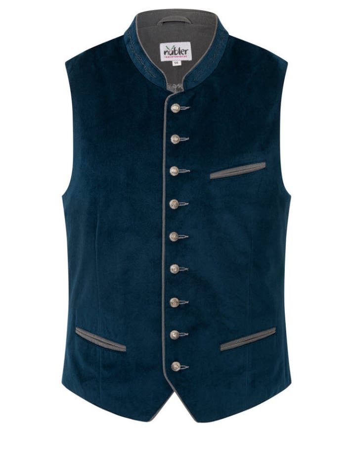 Nübler Trachtengilet Kurt in Blau günstig kaufen