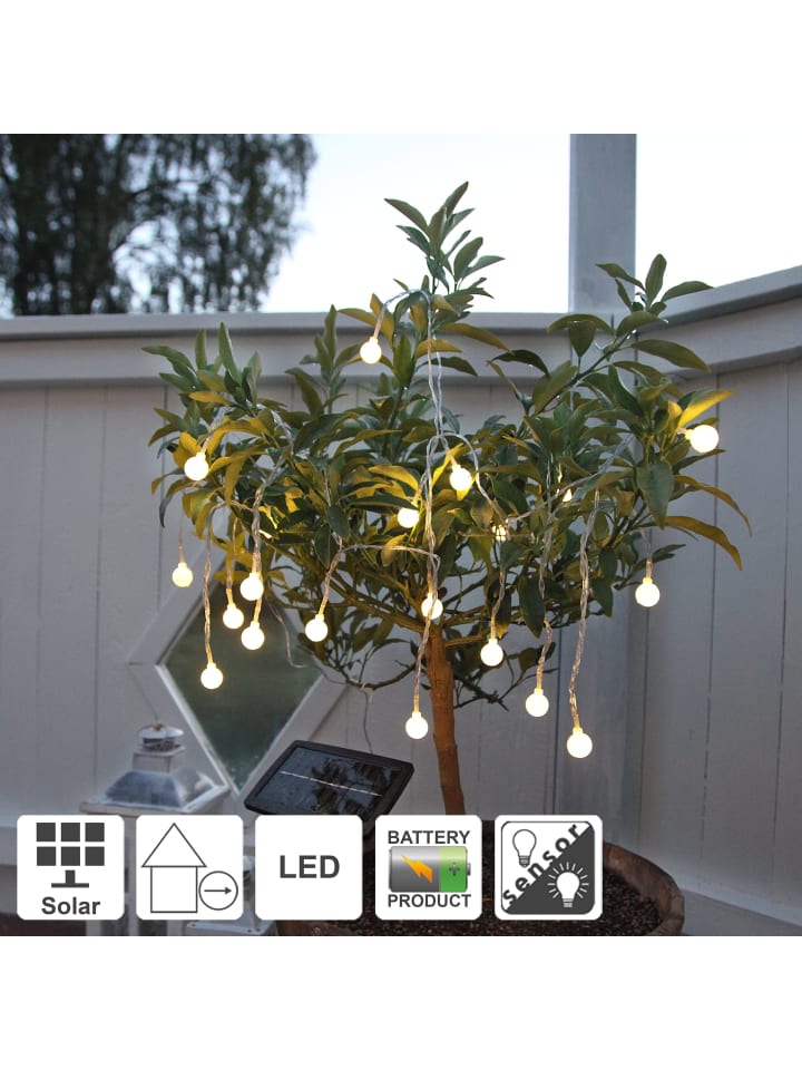 STAR Trading Solar LED-Lichterkette Globini außen, warmweiß, Batterie günstig kaufen onesize