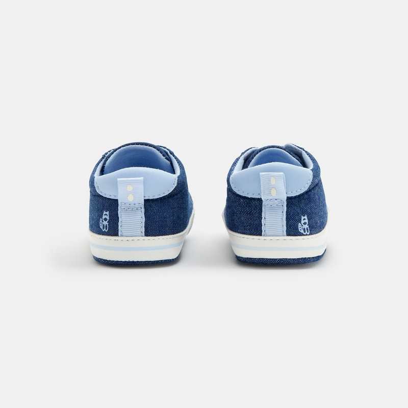 Basket montante effet denim bleues naissance