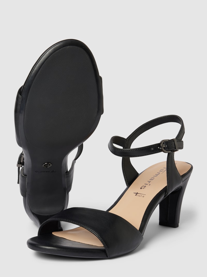 Sandaletten im Metallic-Look in schwarz