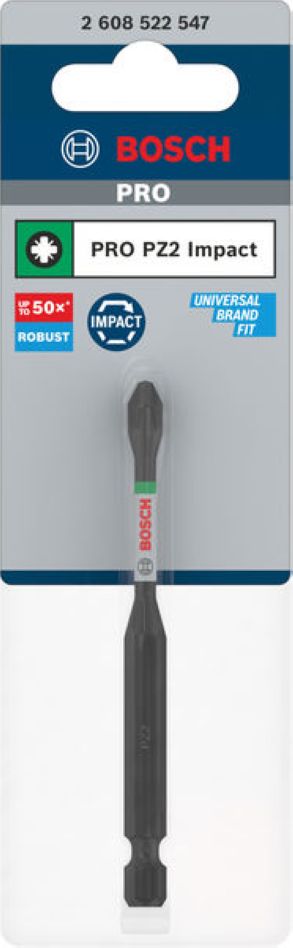 Bosch Blue Accessories 2608522547 PRO Pozidriv -iskuruuvimeisselin kärki PZ2 90 mm