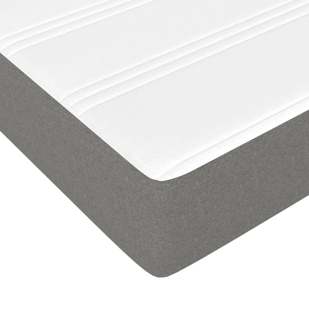 Boxspringmatratze Taschenfederkernmatratze Dunkelgrau 80x200x20 cm Stoff, vidaXL, 20 cm hoch