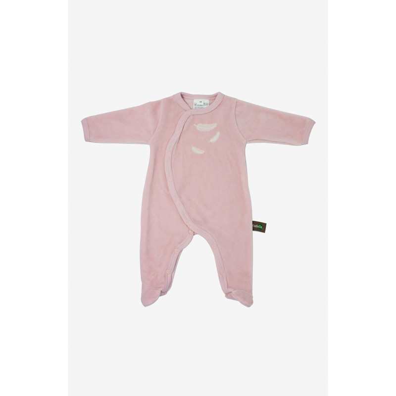 Pyjama bébé en Coton Bio à motifs plumes blanches