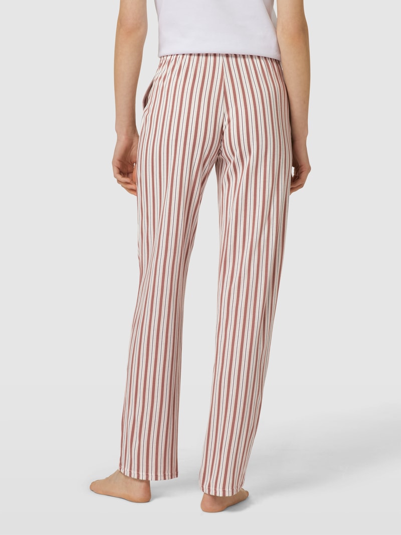 Lounge-Hose mit Streifenmuster in altrosa