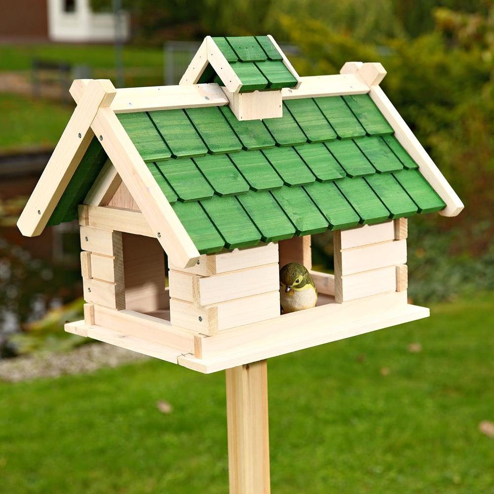 Mucola Vogelhaus Vogelhaus Weiß Vogelfutterhaus aus Holz Vogelvilla Vögel Ständer, Liebevolle Handarbeit