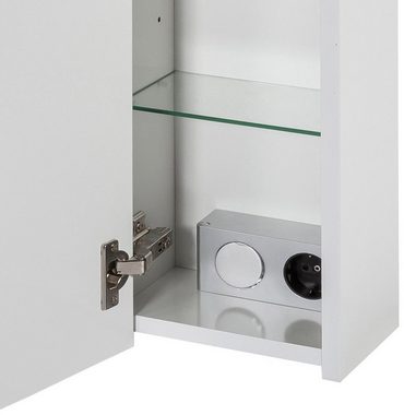 Schildmeyer Spiegelschrank Verona Breite 100 cm, 3-türig, 3 LED-Einbaustrahler, Schalter-/Steckdosenbox
