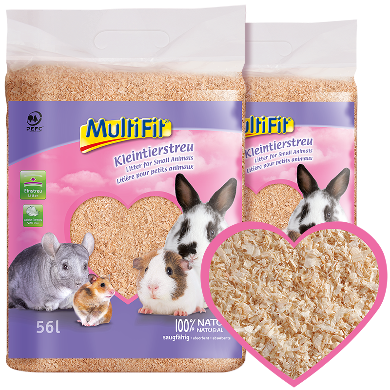 MultiFit Streu & Stroh MultiFit Kleintierstreu Presspack 2x56 l
