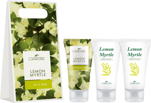 LaNature Lemon-Myrtle Geschenkset in Grifftasche klein Körperpflegeset