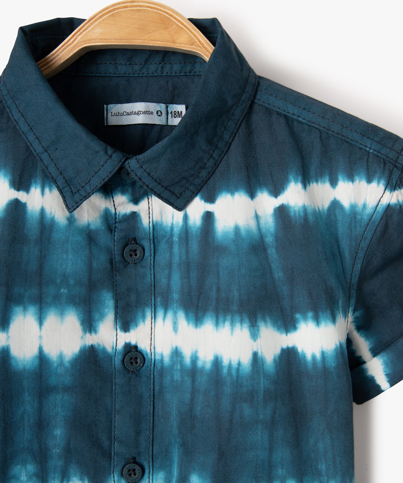 Chemise bébé Garçon à manches courtes tie-and-dye - Lulu... bleu | GEMO