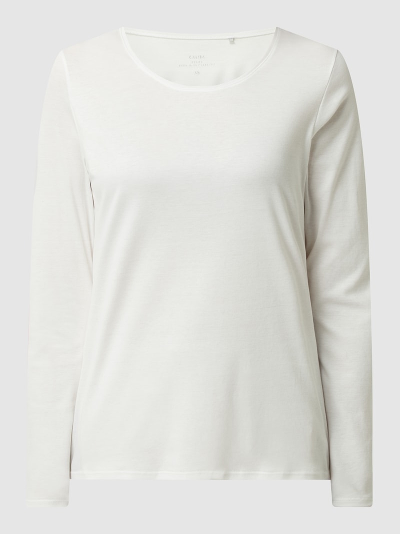 Pyjama-Oberteil aus Baumwolle in offwhite