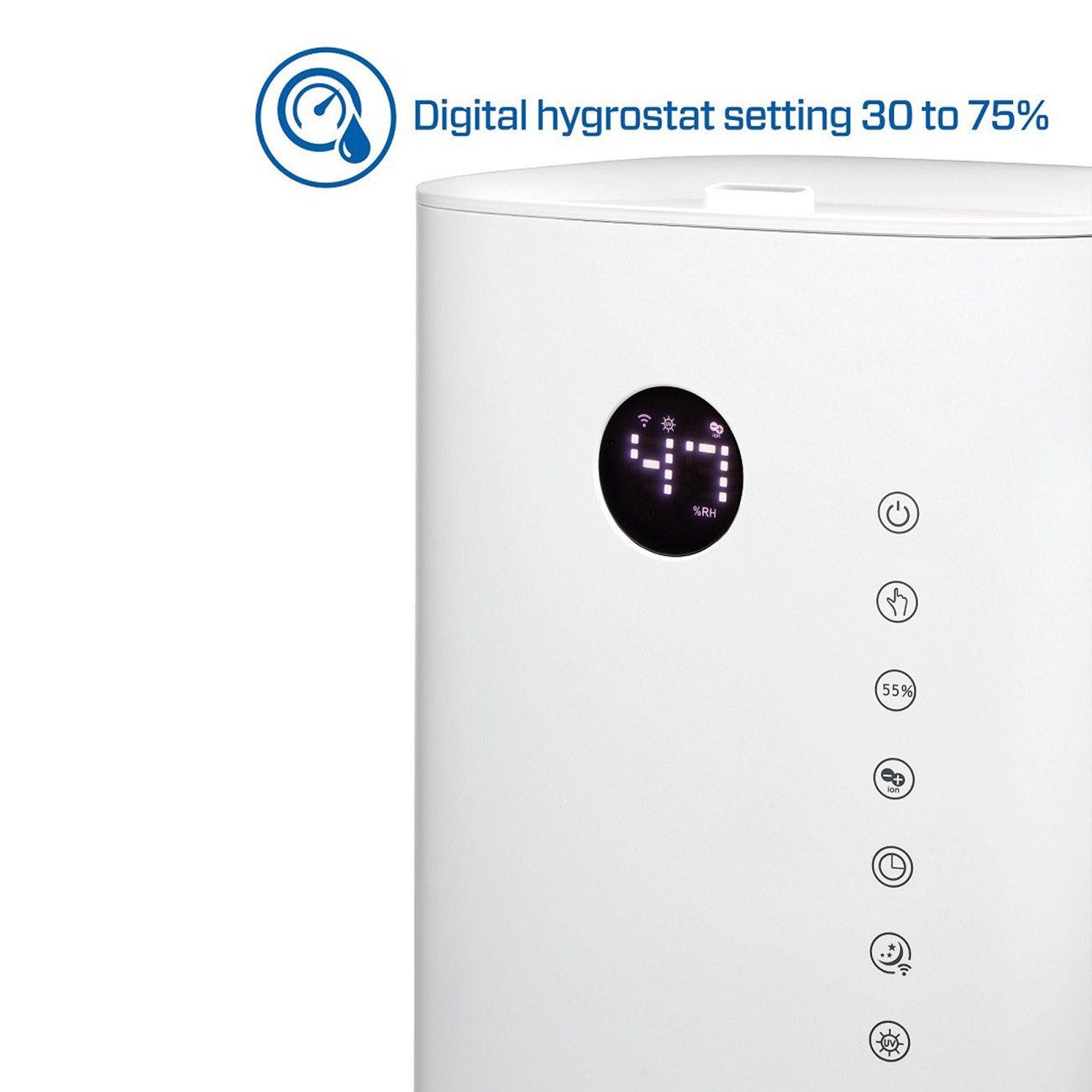 Clean Air Optima Luftbefeuchter CA-604W Smart Top Filling, 3,8 l Wassertank, Clean Air Optima® App