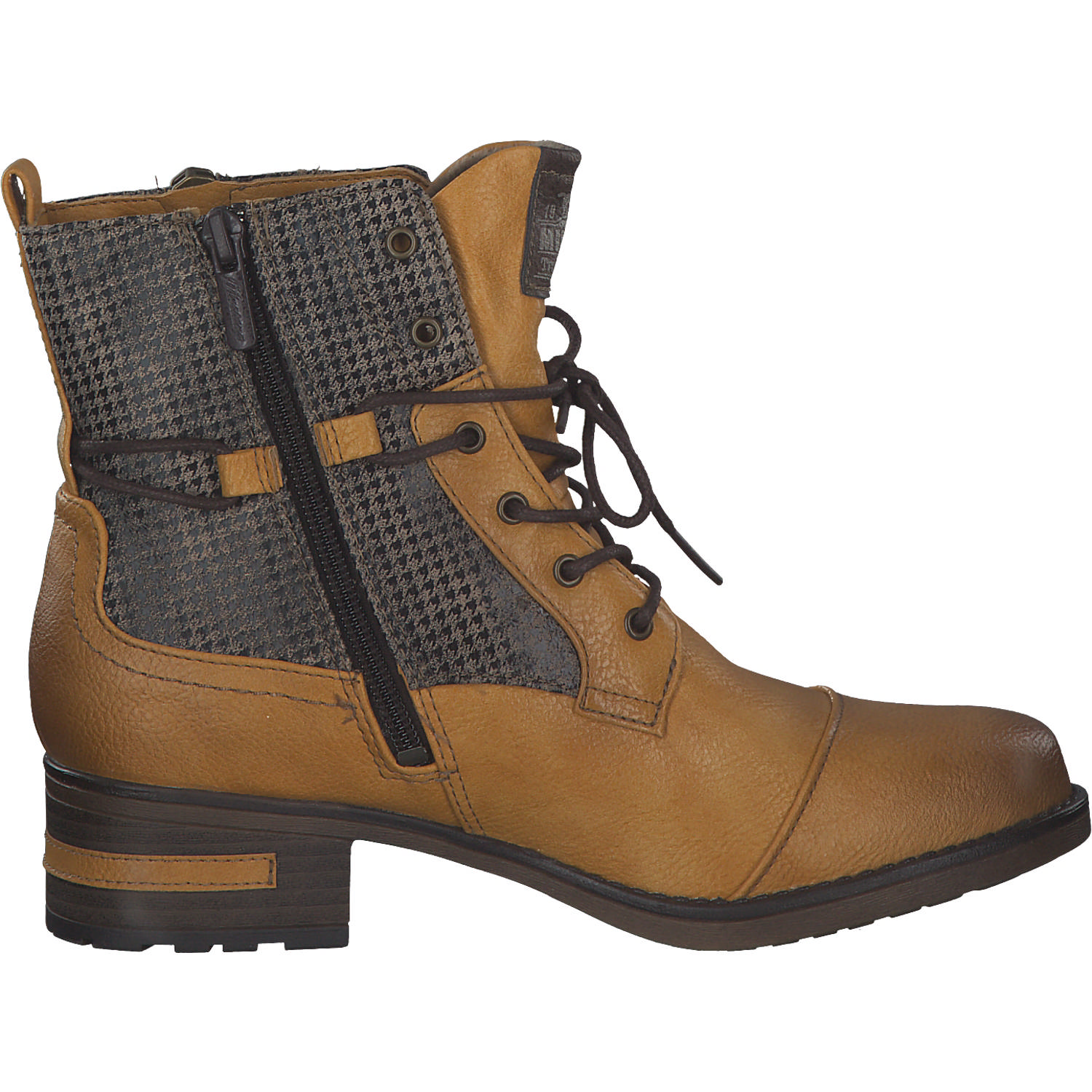 Mustang 1229510, Schnürstiefeletten, Damen, gelb