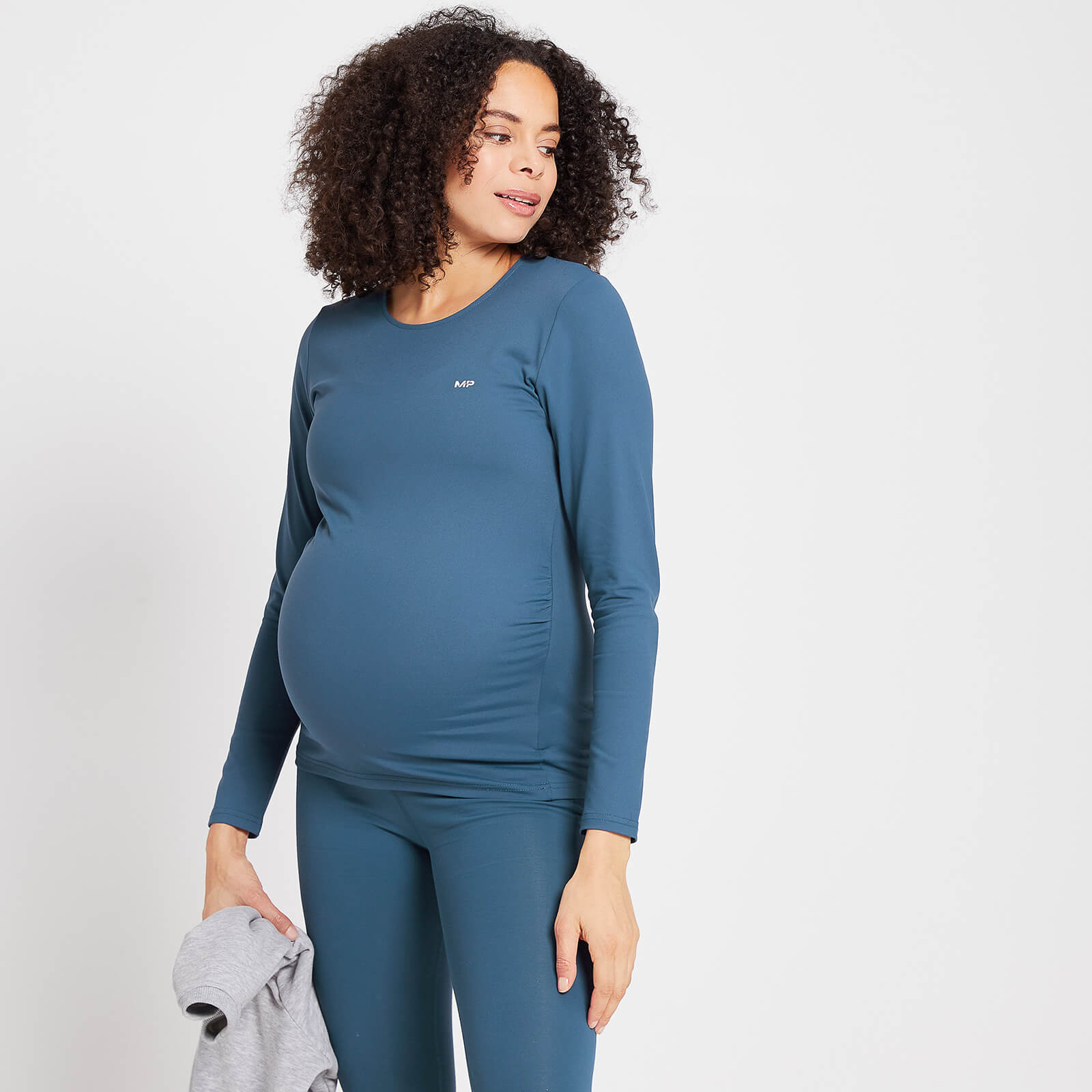 Haut de maternité à manches longues MP Power pour femmes – Bleu poudré