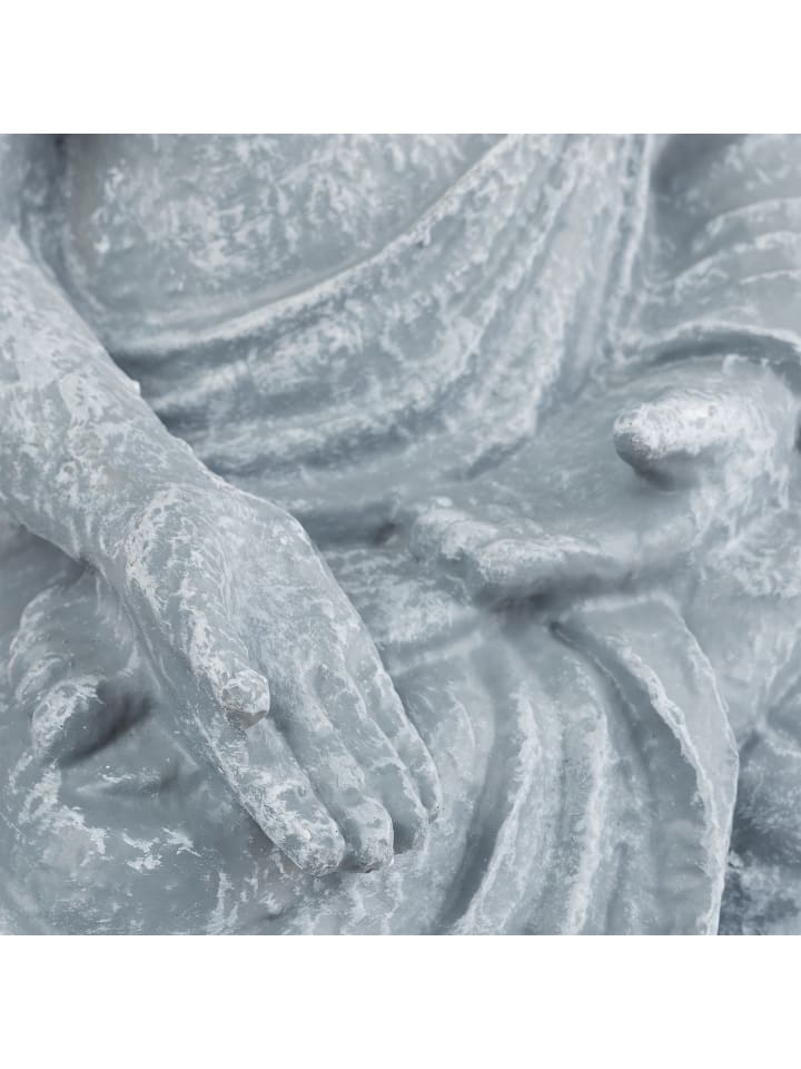 relaxdays Buddha Figur in Hellgrau - (H)40 cm günstig kaufen onesize