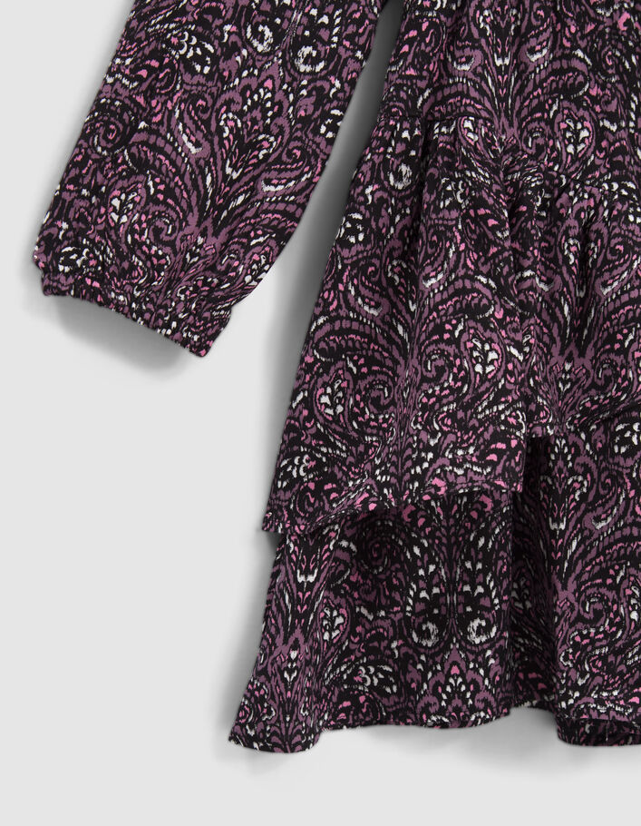 Robe rose LENZING™ ECOVERO™ imprimé cachemire fille