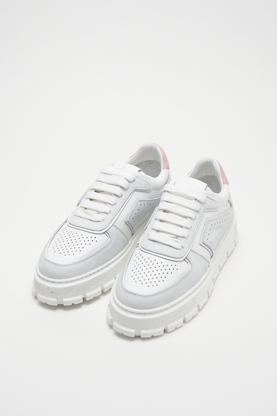 CPH332 leather mix white/light rose