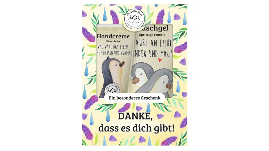 Mr. & Mrs. Panda Set Danke, dass es dich gibt! Geschenkpackung