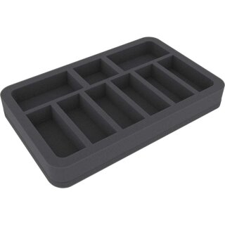 35 mm Half-Size Schaumstoff mit 9 Fächern und angeklebten Boden