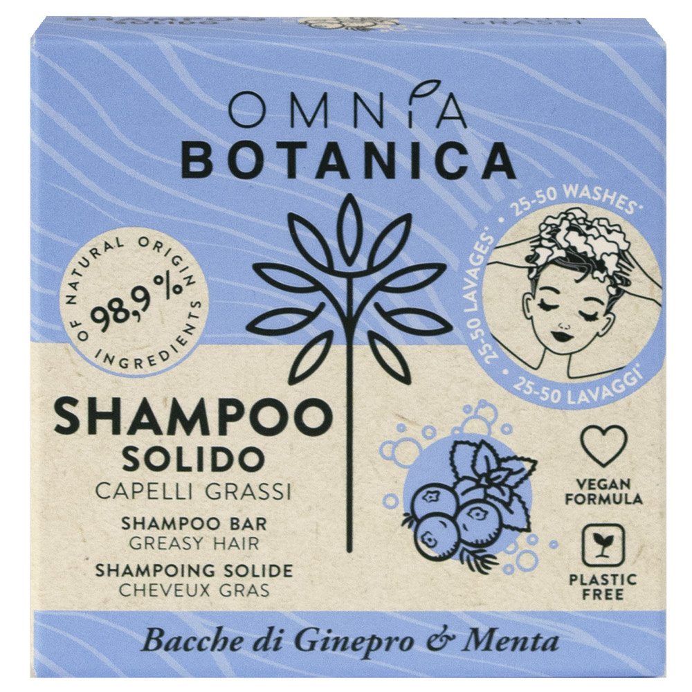 Omnia Botanica SHAMPOING SOLIDE MENTHE ET BAIES DE GENIEVRE 50G SHAMPOING SOLIDE CHEVEUX GRAS