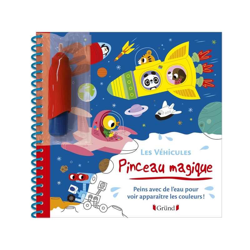 Livre Pinceau magique, les véhicules - Gründ