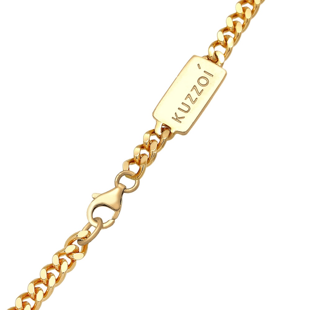 KUZZOI KUZZOI Collier Chaîne de Réservoirs Basic Minimal Massif Collier Homme - (925/100 collier