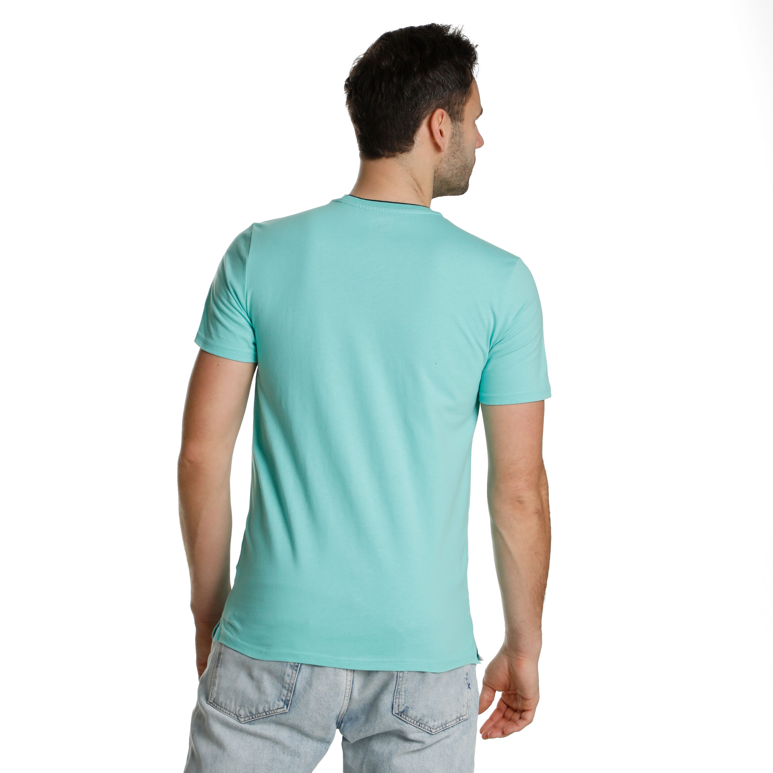 AO Stack Print Core Logo T-Shirt Herren - Mint, Dunkelblau
