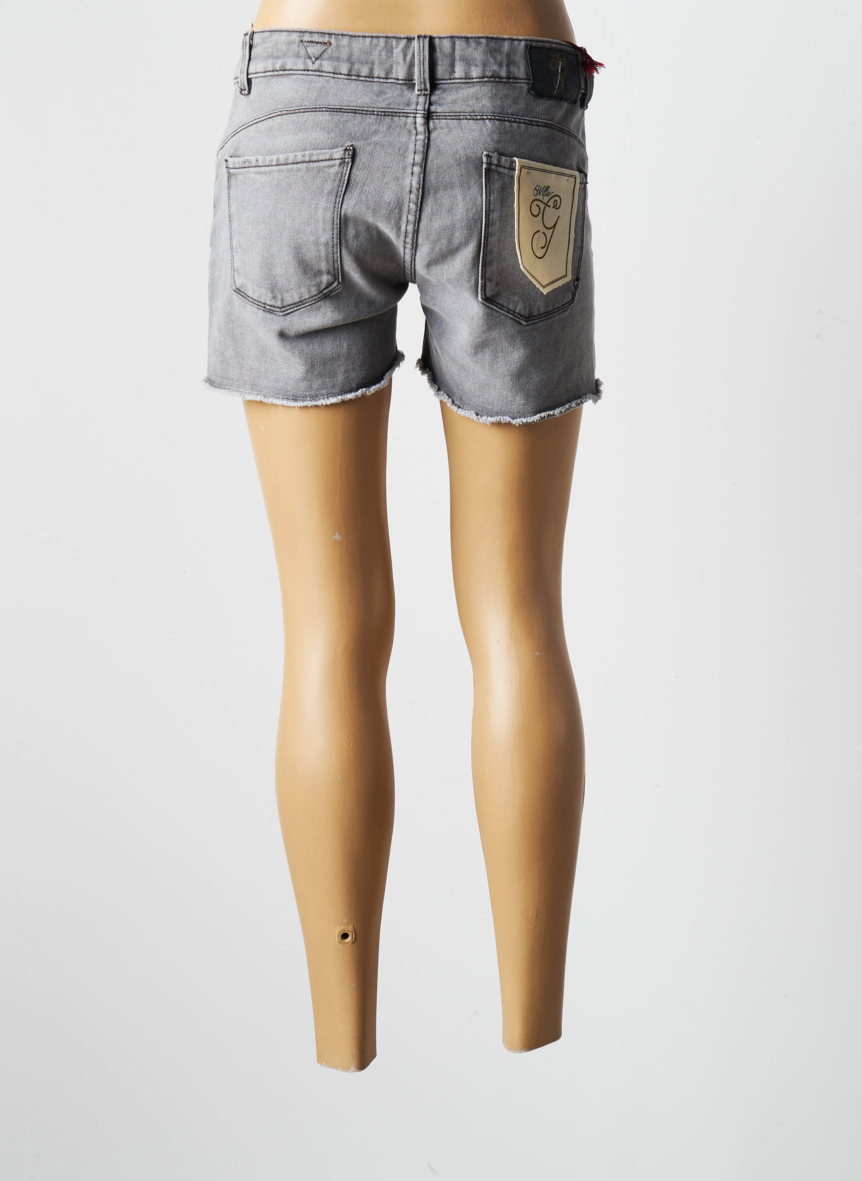 Mademoiselle Garconne Shorts 1 Femme couleur gris
