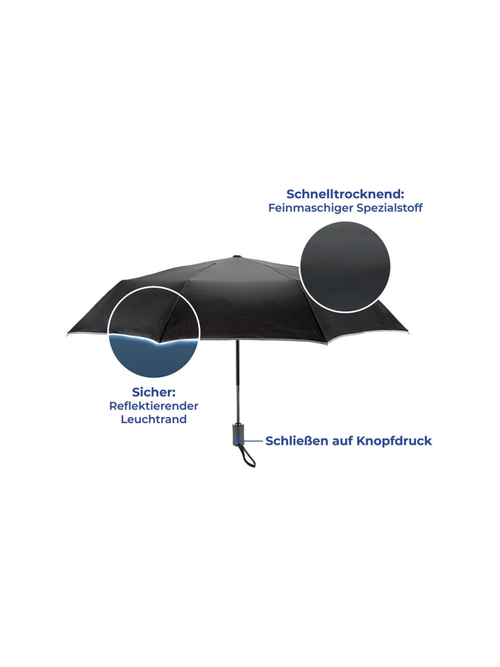 Maximex Sturm-Regenschirm REFLEKTA, Sturm-Regenschirm Mod. Reflekta in Schwarz günstig kaufen 98