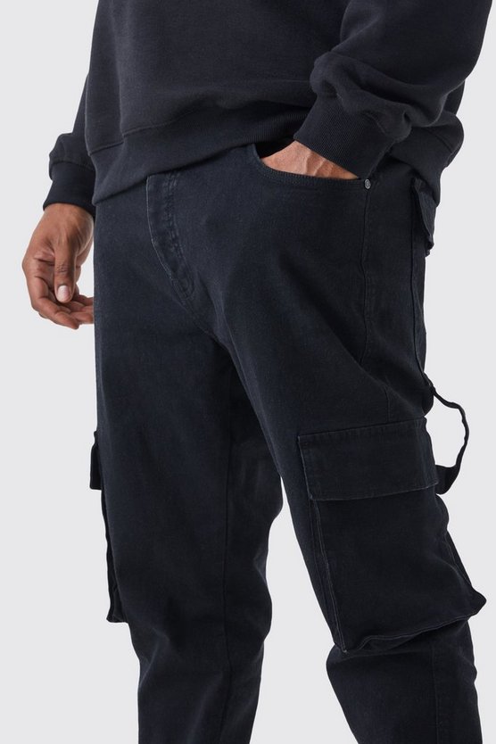 Plus Skinny Stretch Cargo-Jeans