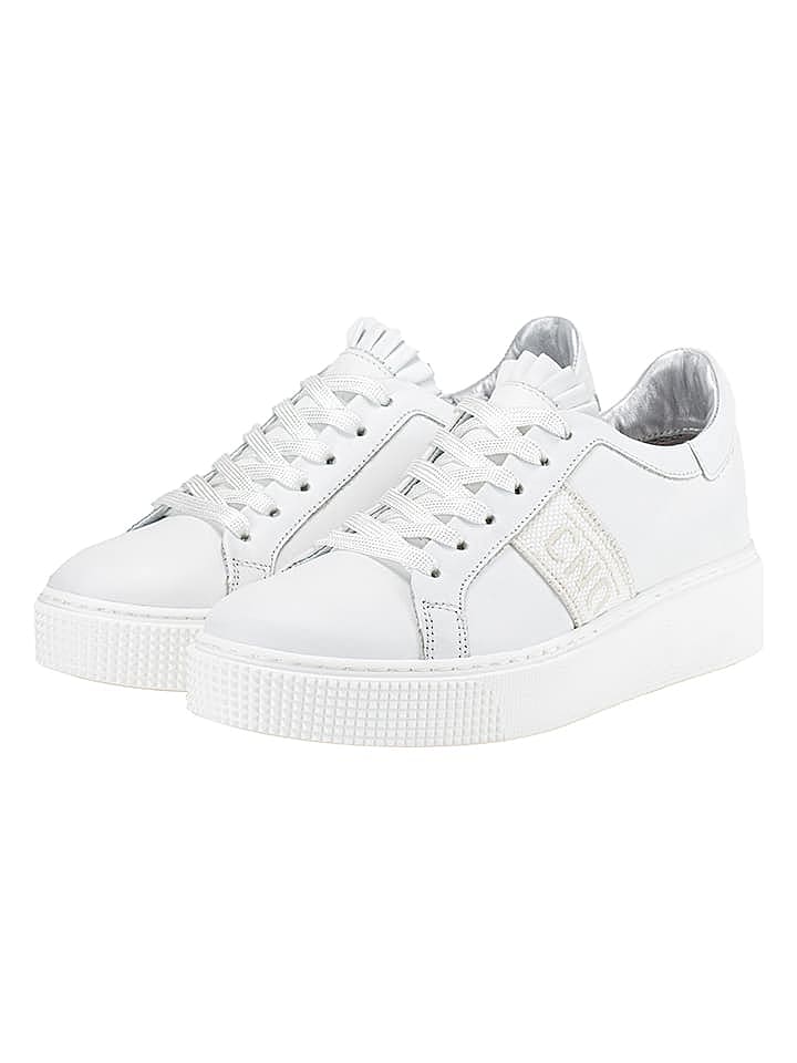 Cinque Leder-Sneakers in Weiß günstig kaufen 40
