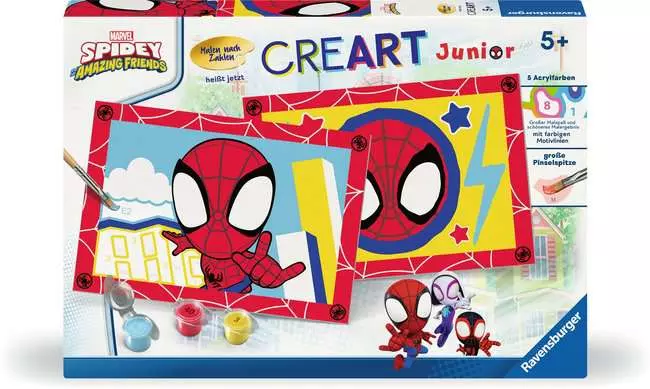 CreArt Spidey - Malen nach Zahlen für Kinder ab 5 Jahren