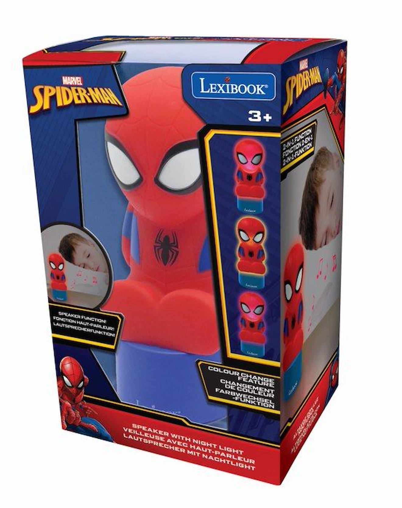 Enceinte veilleuse Spiderman rouge
