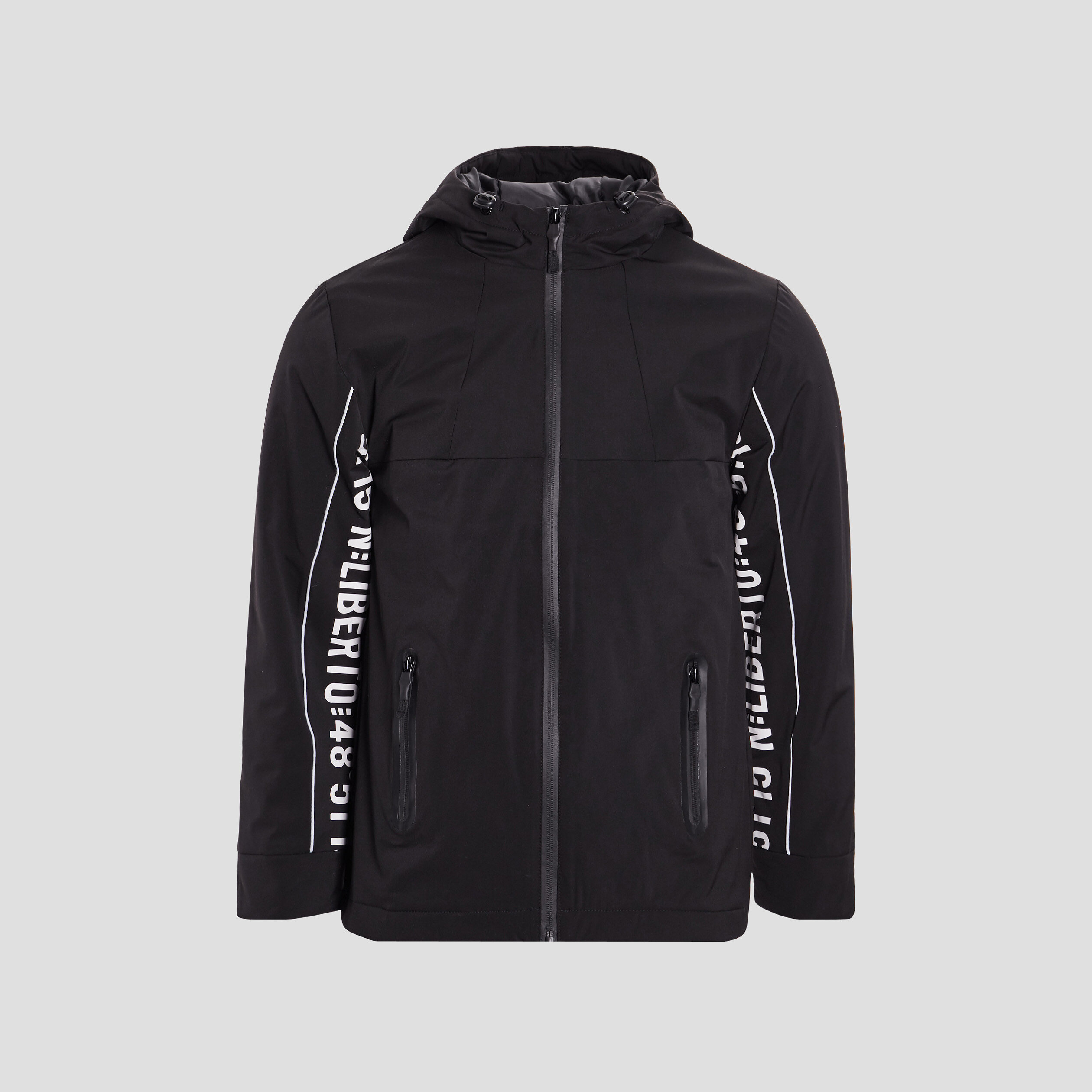 Blouson droit à capuche noir homme | La Halle
