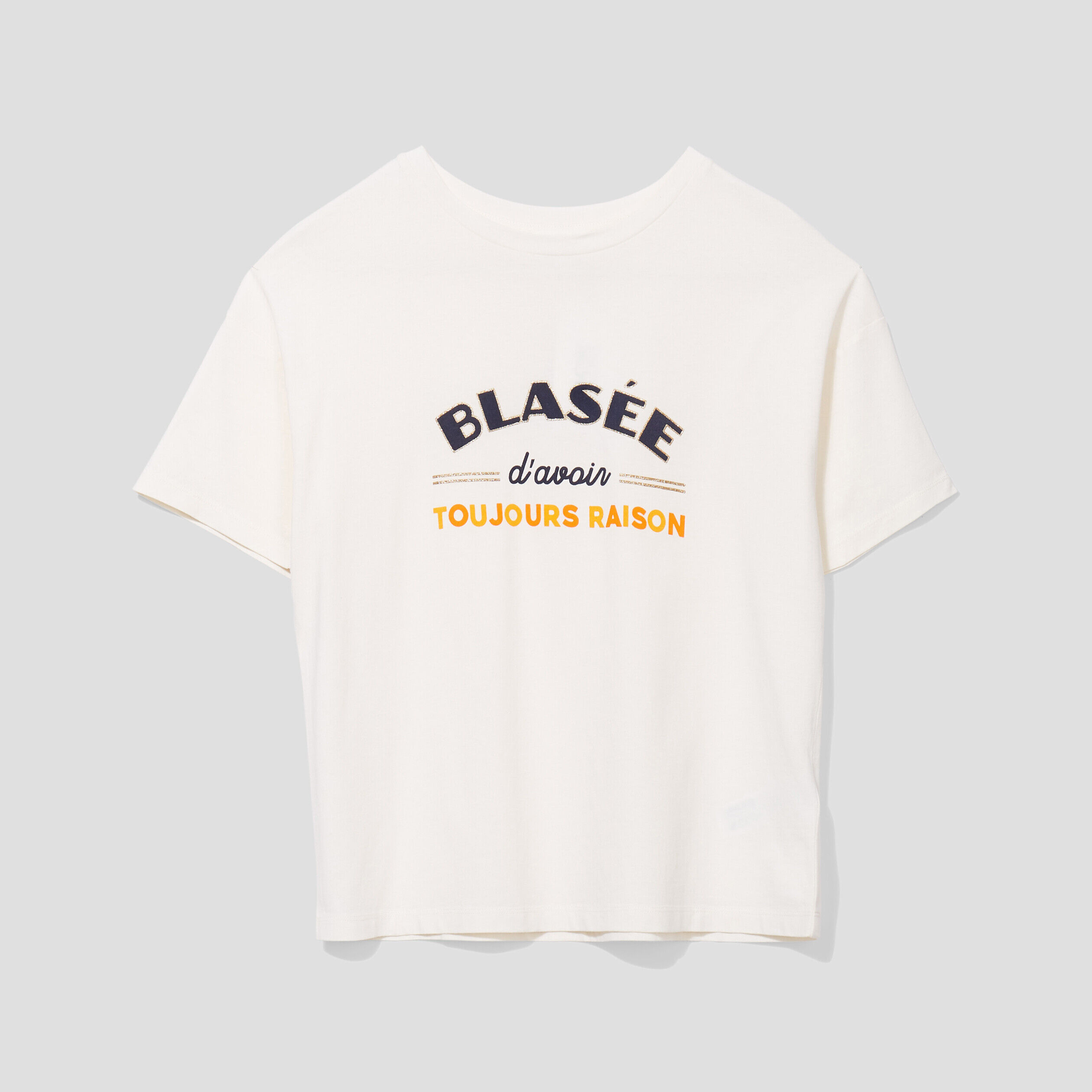 T-shirt manches courtes ecru femme | Cache Cache