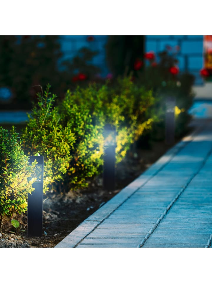 relaxdays 4 x Solarlampe in Schwarz günstig kaufen onesize