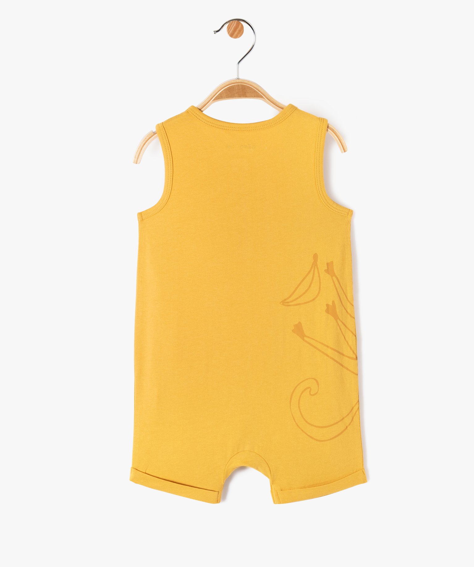 Combishort sans manches en coton imprimé bébé Garçon jaune | GEMO