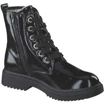 Barbarella Schnür Boots in schwarz