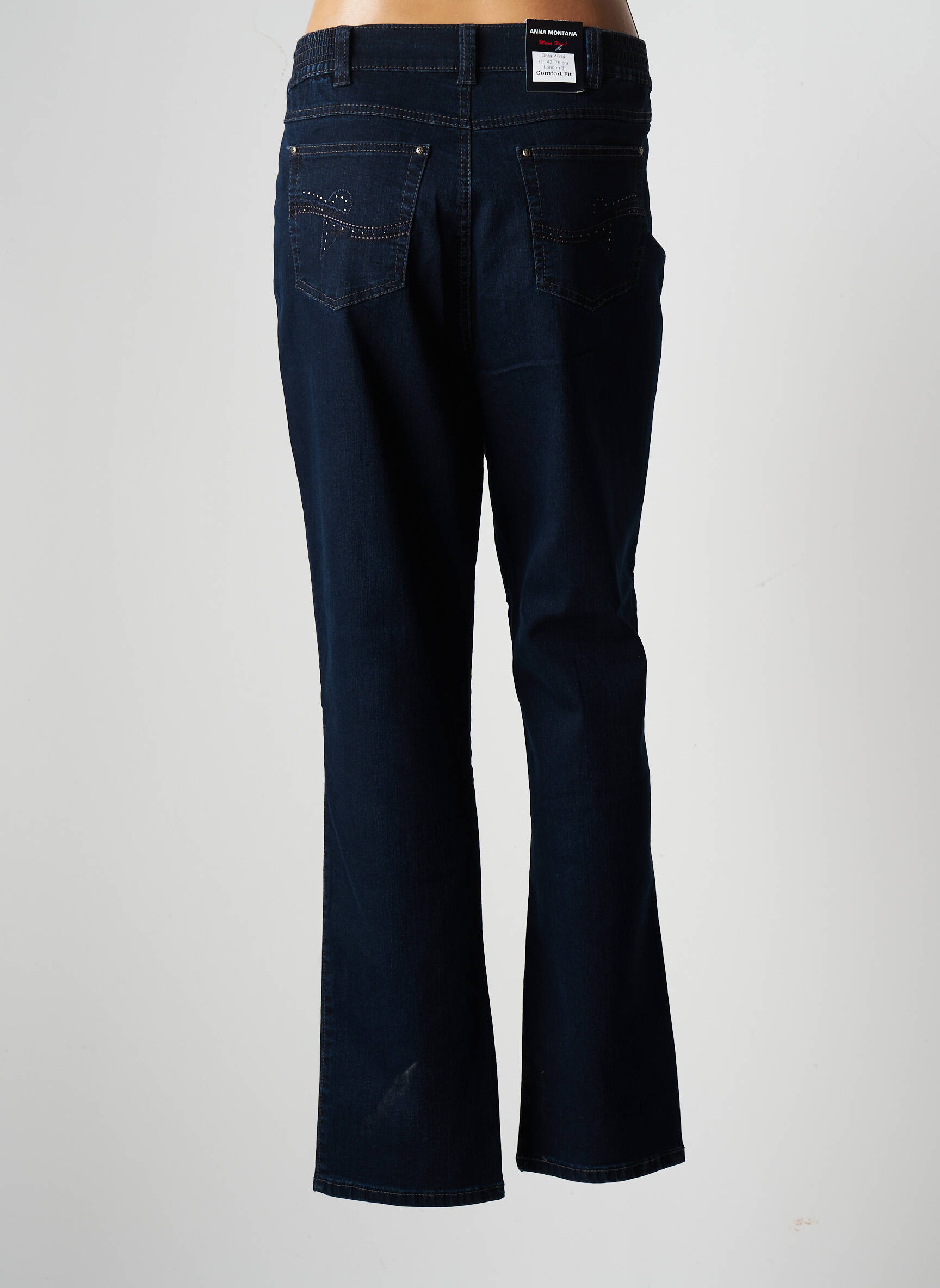 Anna Montana Jeans Coupe Droite Femme couleur bleu