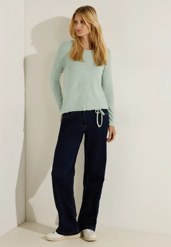 CECIL Cosy Melange Langarmshirt