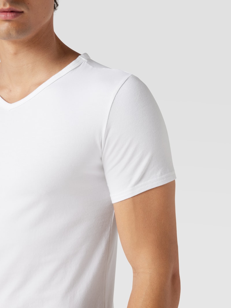 T-Shirt im 3er-Pack in silber meliert
