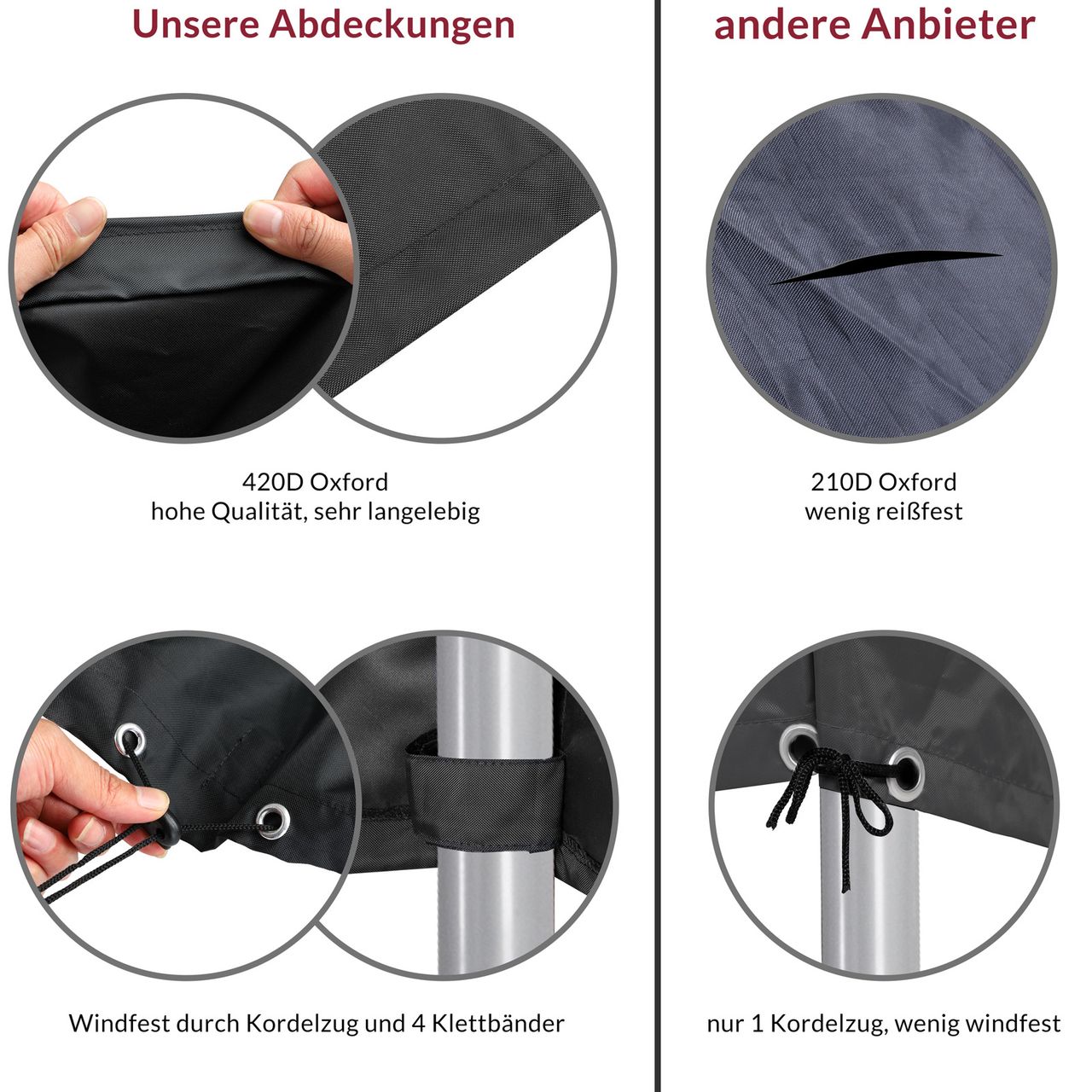 Casaria Kingsleeve® Abdeckplane Hollywoodschaukel Anthrazit 185x117x170/150cm