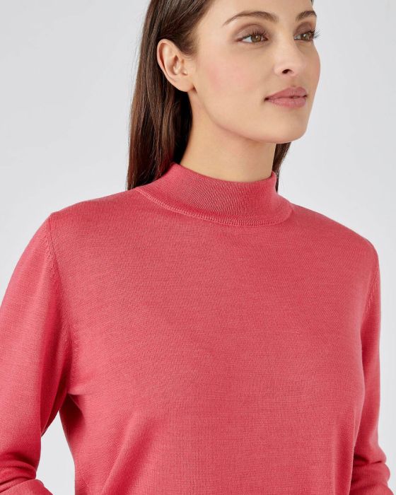 Pull col montant pure laine mérinos
