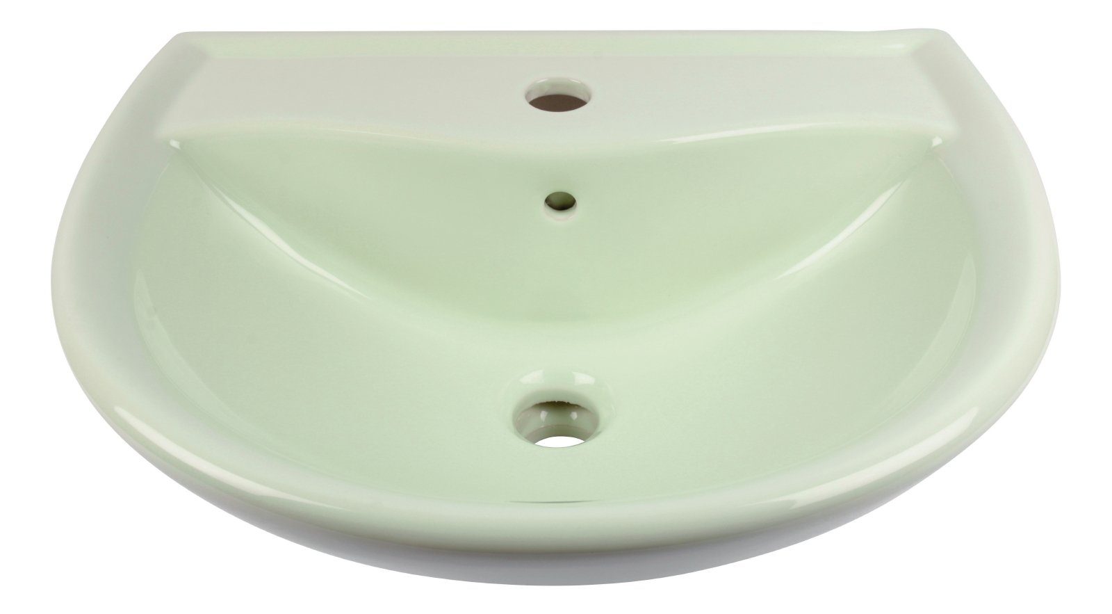 SANITOP WINGENROTH Waschbecken Viva (Hänge-Waschtisch, 1-St), 50 cm, Handwaschbecken, Anisette-Mint, Hahnloch mittig, 555289