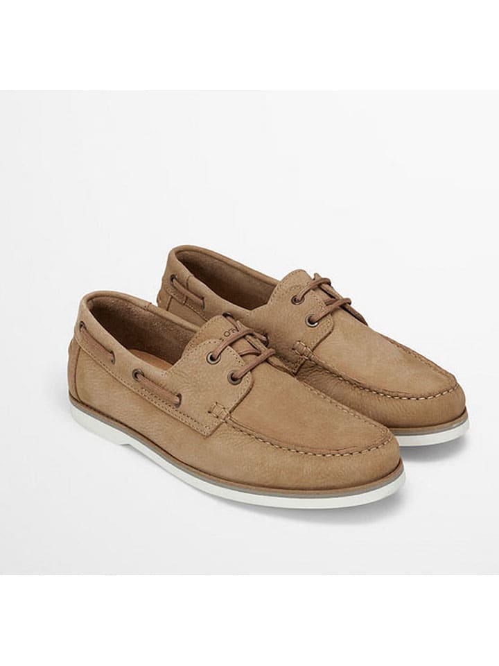 Marc O´Polo Leder-Mokassins in Taupe günstig kaufen